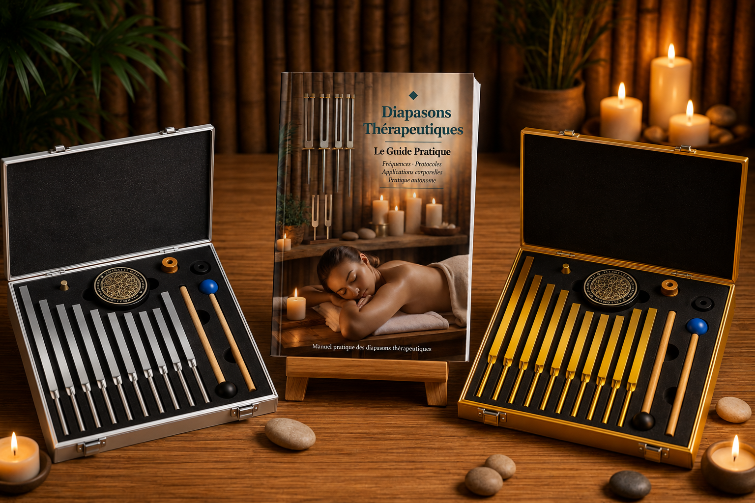 Coffret diapasons thérapeutiques avec guide 220 pages | SAlbaMarket