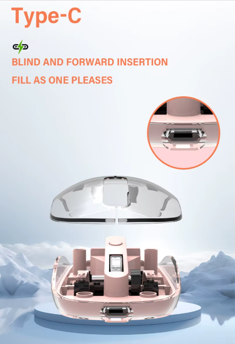 Transparent Wireless Mouse Rose
